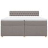 vidaXL &Kappa;&rho;&epsilon;&beta;ά&tau;&iota; Boxspring &mu;&epsilon; &Sigma;&tau;&rho;ώ&mu;&alpha; Taupe 200x200 &epsilon;&kappa;. &Upsilon;&phi;&alpha;&sigma;&mu;ά&tau;&iota;&nu;&omicron;
