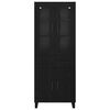 vidaXL Highboard &mu;&epsilon; &sigma;&upsilon;&rho;&tau;ά&rho;&iota; 2 pcs &Mu;&alpha;ύ&rho;&eta; &Omicron;&xi;&upsilon;ά &Sigma;ύ&nu;&theta;&epsilon;&tau;&omicron; &Xi;ύ&lambda;&omicron; &kappa;&alpha;&iota; &Gamma;&upsilon;&alpha;&lambda;ί