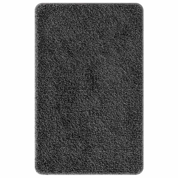 vidaXL Πατάκι μπάνιου 2 pcs Σκούρο γκρι 50 x 50 cm Πολυπροπυλένιο