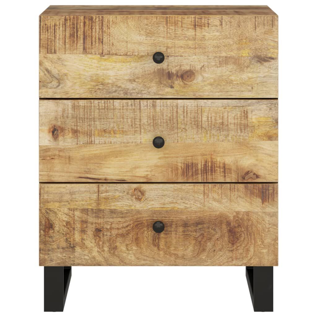 vidaXL Κομοδίνο 50x33x62 εκ. Μασίφ Ξύλο Μάνγκο & Επεξεργασμένο Ξύλο