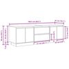 vidaXL Έπιπλο Τηλεόρασης με LED Sonoma Δρυς 160,5x41x50 εκ.