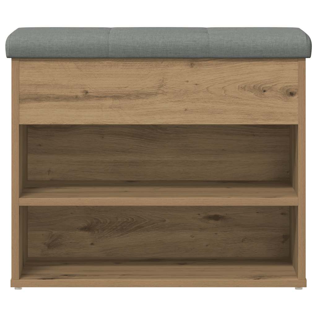 Πάγκος παπουτσιών vidaXL Artisan Oak 62x32x50 cm Κατασκευασμένο ξύλο