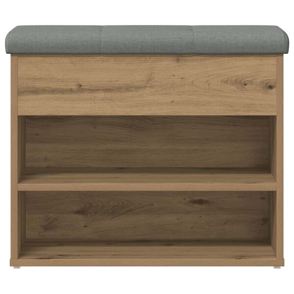 Πάγκος παπουτσιών vidaXL Artisan Oak 62x32x50 cm Κατασκευασμένο ξύλο