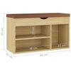vidaXL Παπουτσοθήκη Sonoma Δρυς 80 x 30 x 47εκ Επεξ. Ξύλο με Μαξιλάρι