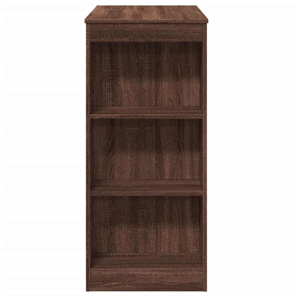 vidaXL Τραπέζι Μπαρ με Ράγες Καφέ Δρυς 95x47x103,5 εκ. Επεξεργ. Ξύλο