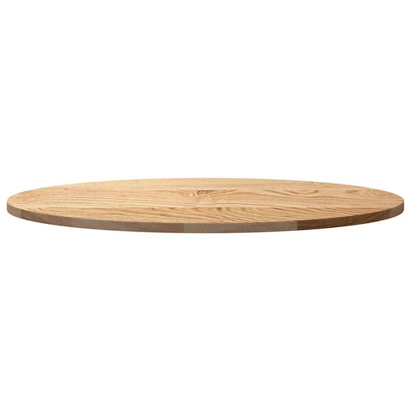vidaXL Επιτραπέζια επιφάνεια 80x40x2 cm μασίφ ξύλο δρυς οβάλ