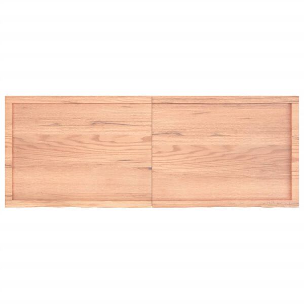vidaXL Ράφι Τοίχου Ανοιχτό Καφέ 160x60x(2-4)εκ. Επεξ. Μασίφ Ξύλο Δρυός