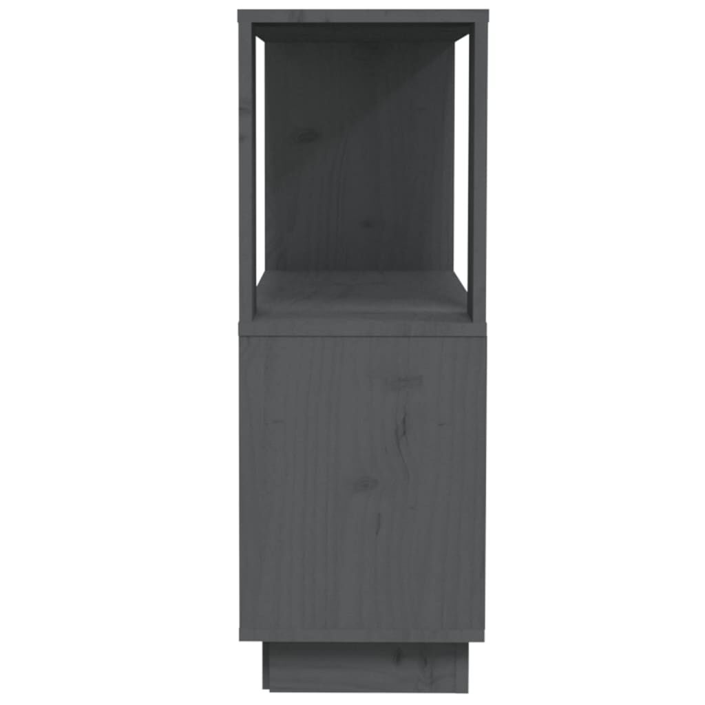 vidaXL Βιβλιοθήκη/Διαχωριστικό Χώρου Γκρι 80x25x70 εκ. Μασίφ Πεύκο