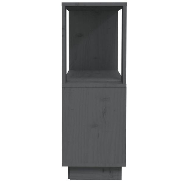 vidaXL Βιβλιοθήκη/Διαχωριστικό Χώρου Γκρι 80x25x70 εκ. Μασίφ Πεύκο