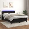 vidaXL &Kappa;&rho;&epsilon;&beta;ά&tau;&iota; Boxspring &mu;&epsilon; &Sigma;&tau;&rho;ώ&mu;&alpha; & LED &Mu;&alpha;ύ&rho;&omicron; 140x190 &epsilon;&kappa;. &Beta;&epsilon;&lambda;&omicron;ύ&delta;&iota;&nu;&omicron;