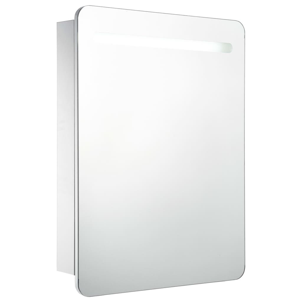vidaXL Ντουλάπι Μπάνιου με Καθρέφτη και Φωτισμό LED 60 x 11 x 80 εκ.