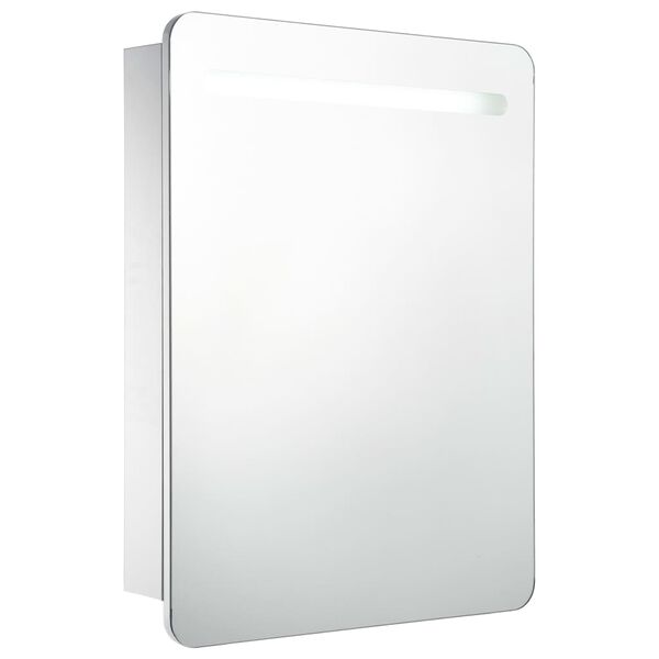 vidaXL Ντουλάπι Μπάνιου με Καθρέφτη και Φωτισμό LED 60 x 11 x 80 εκ.