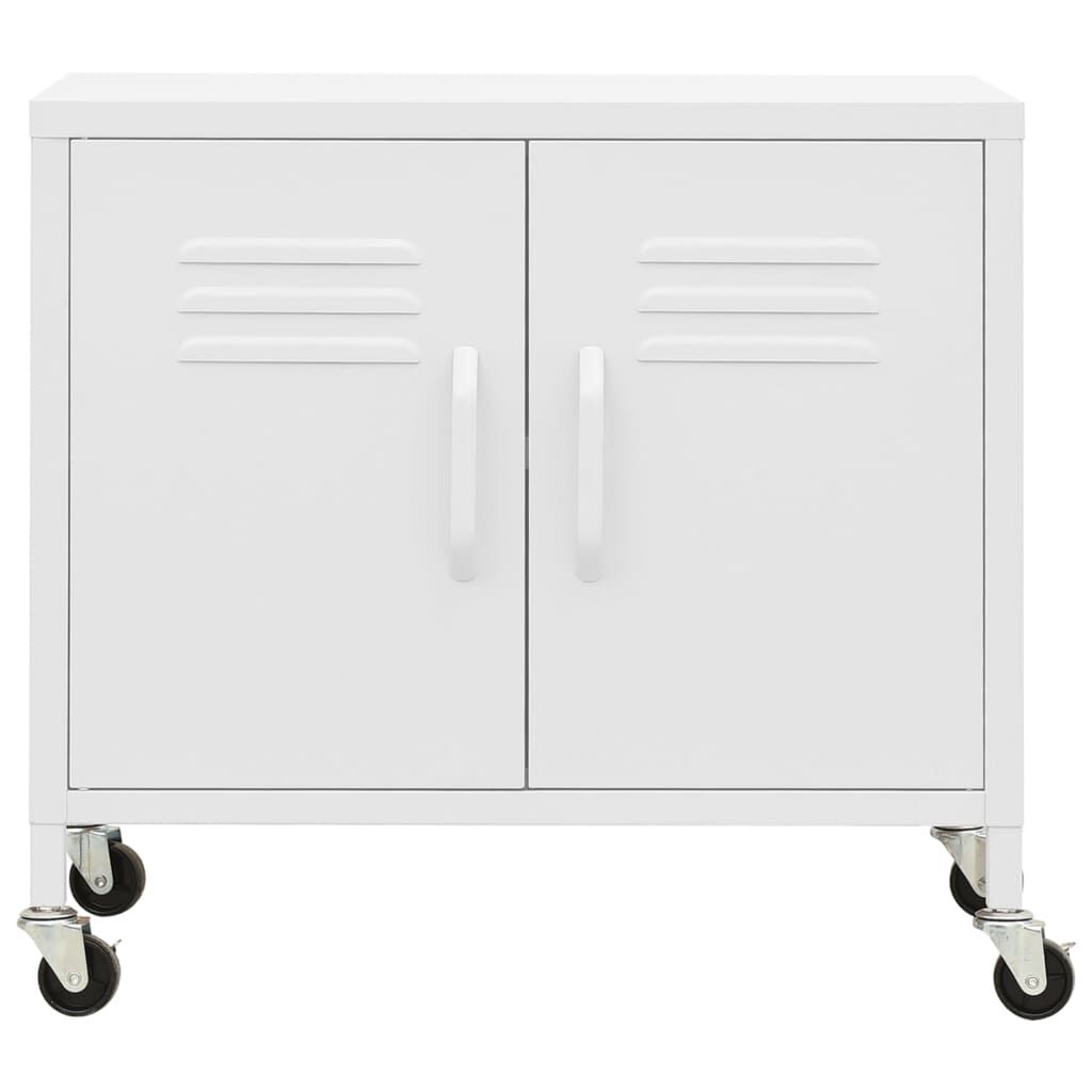 vidaXL Ντουλάπι Αποθήκευσης Λευκό 60 x 35 x 56 εκ. από Ατσάλι