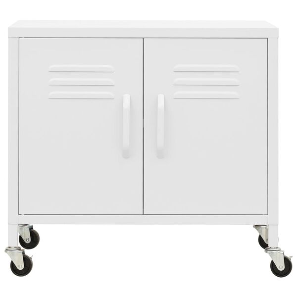 vidaXL Ντουλάπι Αποθήκευσης Λευκό 60 x 35 x 56 εκ. από Ατσάλι