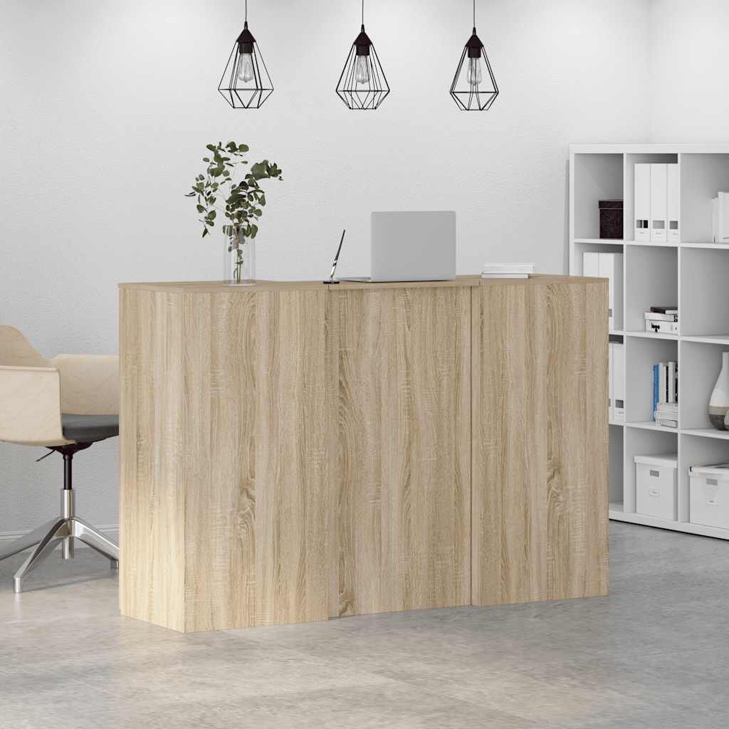 vidaXL Γραφείο υποδοχής Sonoma Δρυς 155x50x103,5εκ. Επεξεργασμένο Ξύλο