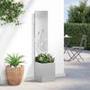 vidaXL Οθόνη Ιδιωτικότητας Κήπου Ασημί 32 x 140 εκ. Ανοξείδωτο ατσάλι