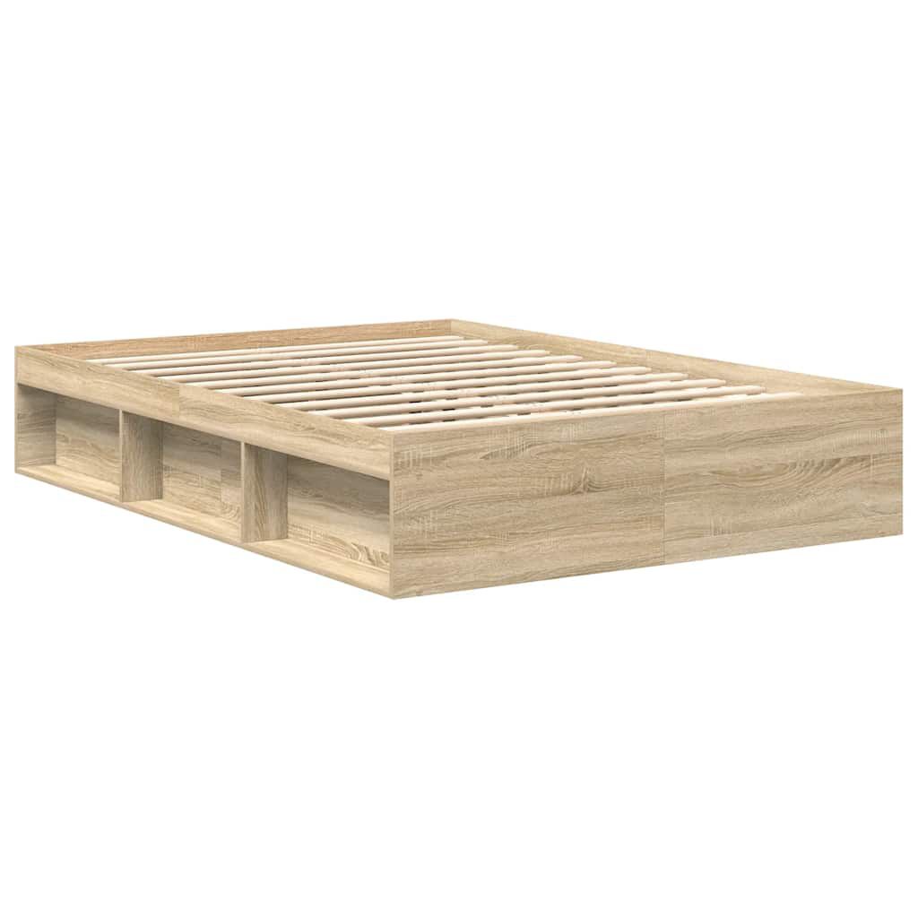 vidaXL Πλαίσιο Κρεβατιού Sonoma Δρυς 150 x 200 εκ. King Size