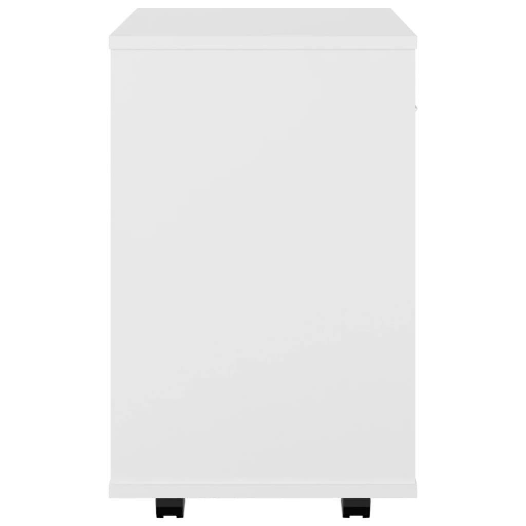 vidaXL Ντουλάπι Τροχήλατο Λευκό 46 x 36 x 59 εκ. από Επεξ. Ξύλο