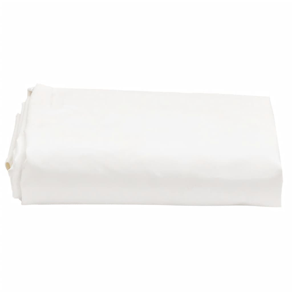 vidaXL Μουσαμάς Λευκός Ø 2,4 μ. 650 γρ./μ²