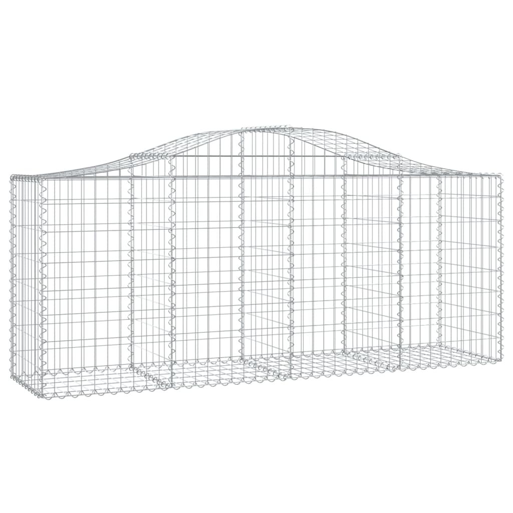 vidaXL Συρματοκιβώτια Τοξωτά 11 τεμ. 200x50x80/100 εκ. Γαλβαν. Ατσάλι