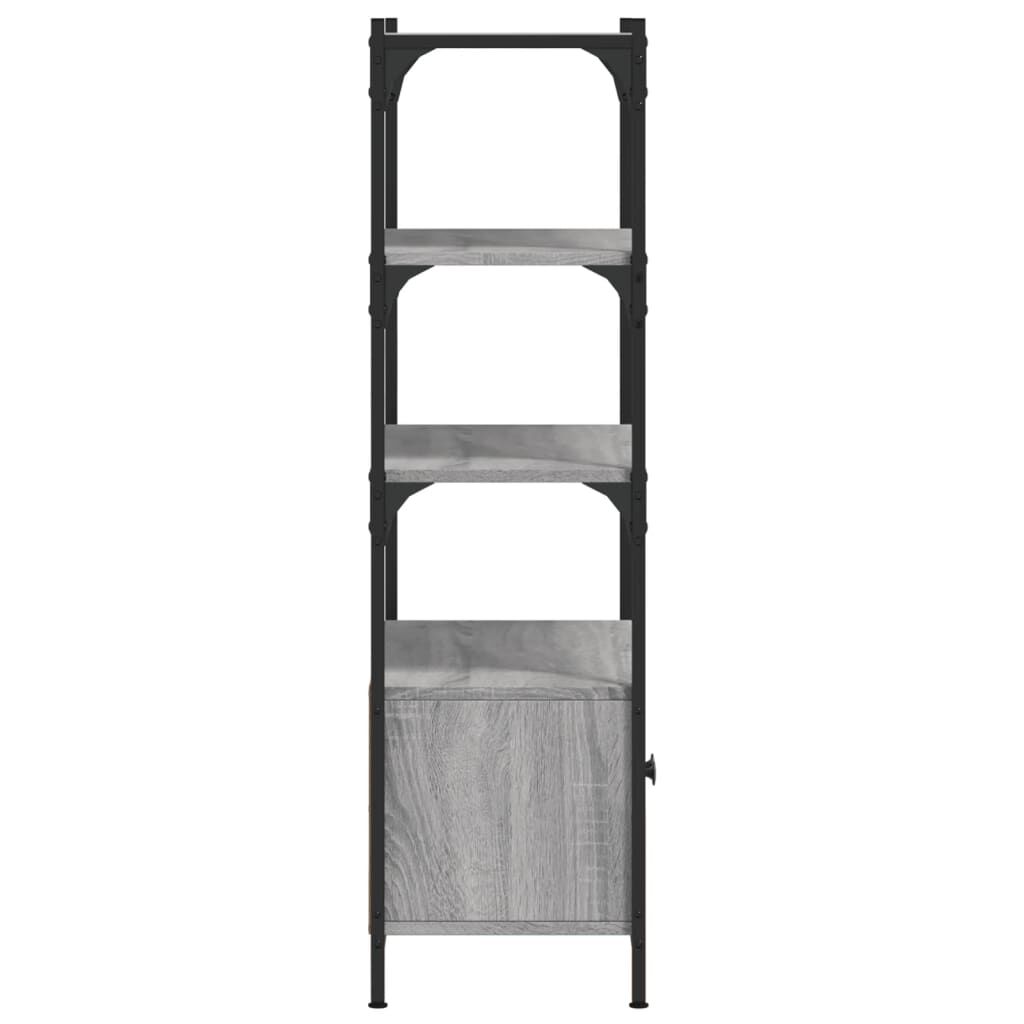 vidaXL Βιβλιοθήκη 3 Επιπέδων Γκρι Sonoma 70x30x109,5 εκ. Επεξεργ. Ξύλο