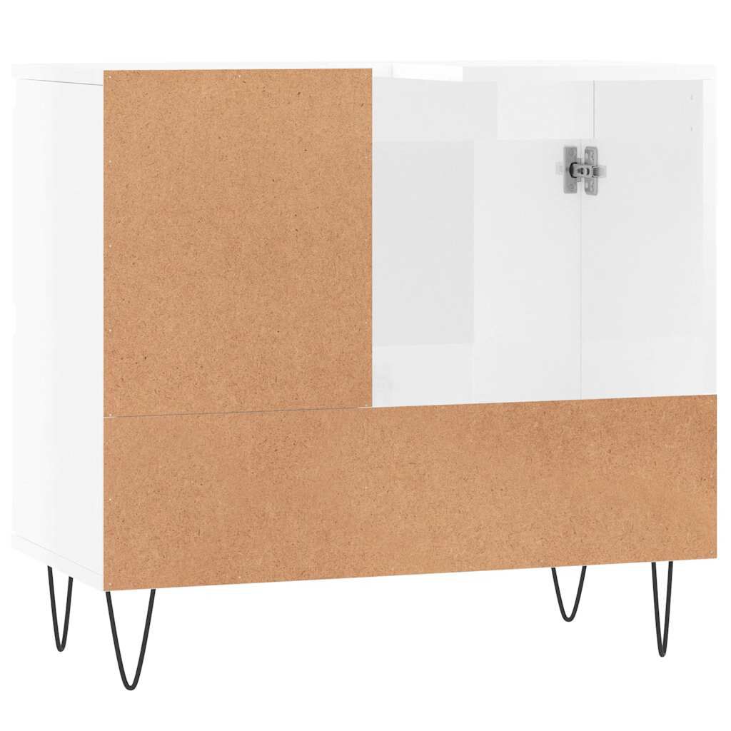 vidaXL Ντουλάπι Μπάνιου Γυαλιστερό Λευκό 65x33x60 εκ. Επεξεργ. Ξύλο
