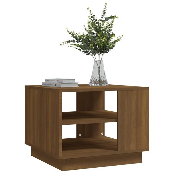 vidaXL Τραπεζάκι Σαλονιού Καφέ Δρυς 55 x 55 x 43 εκ. Μοριοσανίδα