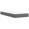 vidaXL Κρεβάτι Boxspring με Στρώμα Γκρι 80 x 200 εκ. Συνθετικό Δέρμα