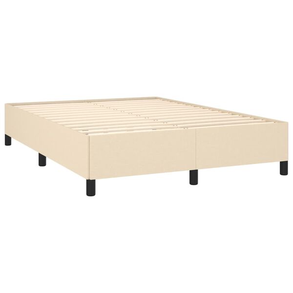 vidaXL &Kappa;&rho;&epsilon;&beta;ά&tau;&iota; Boxspring &mu;&epsilon; &Sigma;&tau;&rho;ώ&mu;&alpha; &Kappa;&rho;&epsilon;&mu; 140x200 &epsilon;&kappa;. &Upsilon;&phi;&alpha;&sigma;&mu;ά&tau;&iota;&nu;&omicron;