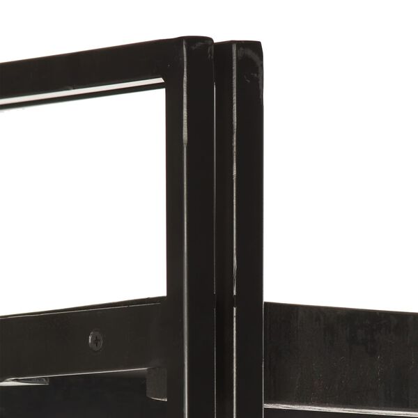 vidaXL Βιβλιοθήκη με 5 Επίπεδα Μαύρη 140x30x180 εκ. Μασίφ Ξύλο Μάνγκο