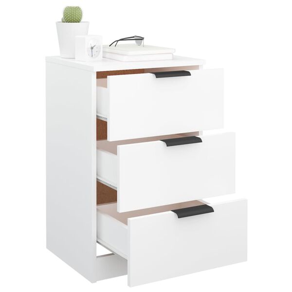 vidaXL Κομοδίνο Λευκό 40 x 36 x 65 εκ.