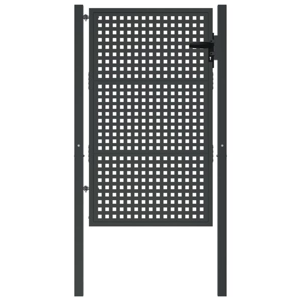 vidaXL Πύλη Κήπου Ανθρακί 105 x 175 εκ. Ατσάλινη