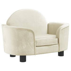 vidaXL Κρεβάτι Σκύλου Κρεμ 66 x 40 x 45 εκ. Βελούδινο