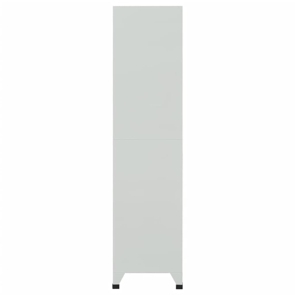 vidaXL Φοριαμός Γκρι 90x45x180 εκ. από Ατσάλι με 6 Τμήματα