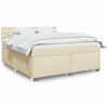 vidaXL &Kappa;&rho;&epsilon;&beta;ά&tau;&iota; Boxspring &mu;&epsilon; &Sigma;&tau;&rho;ώ&mu;&alpha; &Kappa;&rho;&epsilon;&mu; 180x200 &epsilon;&kappa;. &Upsilon;&phi;&alpha;&sigma;&mu;ά&tau;&iota;&nu;&omicron;