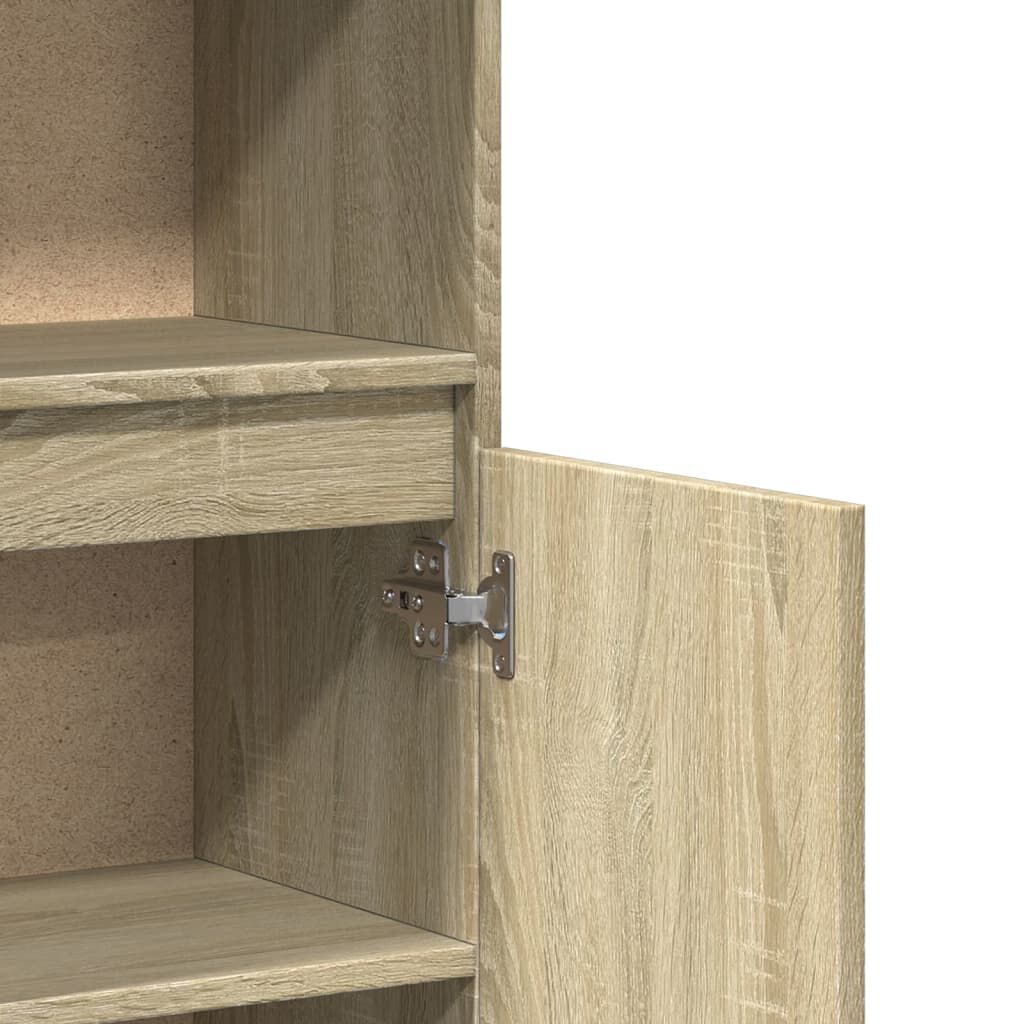 vidaXL Ντουλάπι Μπάνιου Sonoma Δρυς 30x30x100 εκ. Επεξεργασμένο Ξύλο