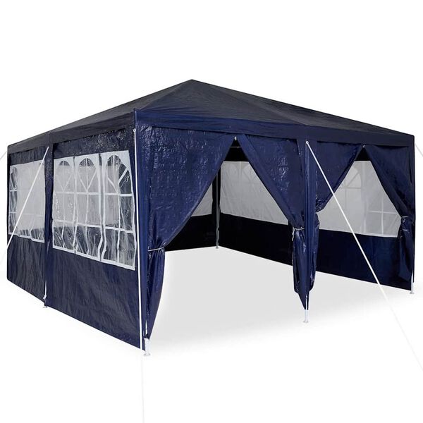 vidaXL Σκηνή Πάρτυ Μπλε και άσπρο 400 x 400 x 266 εκ