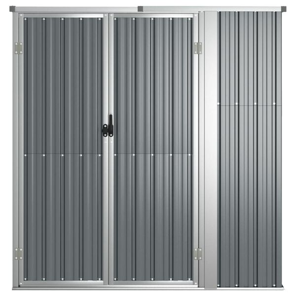 vidaXL Αποθήκη Εργαλείων Κήπου Γκρι 161x89x161 εκ. από Γαλβαν. Ατσάλι