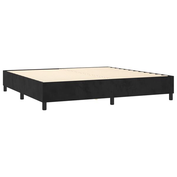 vidaXL &Kappa;&rho;&epsilon;&beta;ά&tau;&iota; Boxspring &mu;&epsilon; &Sigma;&tau;&rho;ώ&mu;&alpha; &Mu;&alpha;ύ&rho;&omicron; 200x200 &epsilon;&kappa;. &Beta;&epsilon;&lambda;&omicron;ύ&delta;&iota;&nu;&omicron;