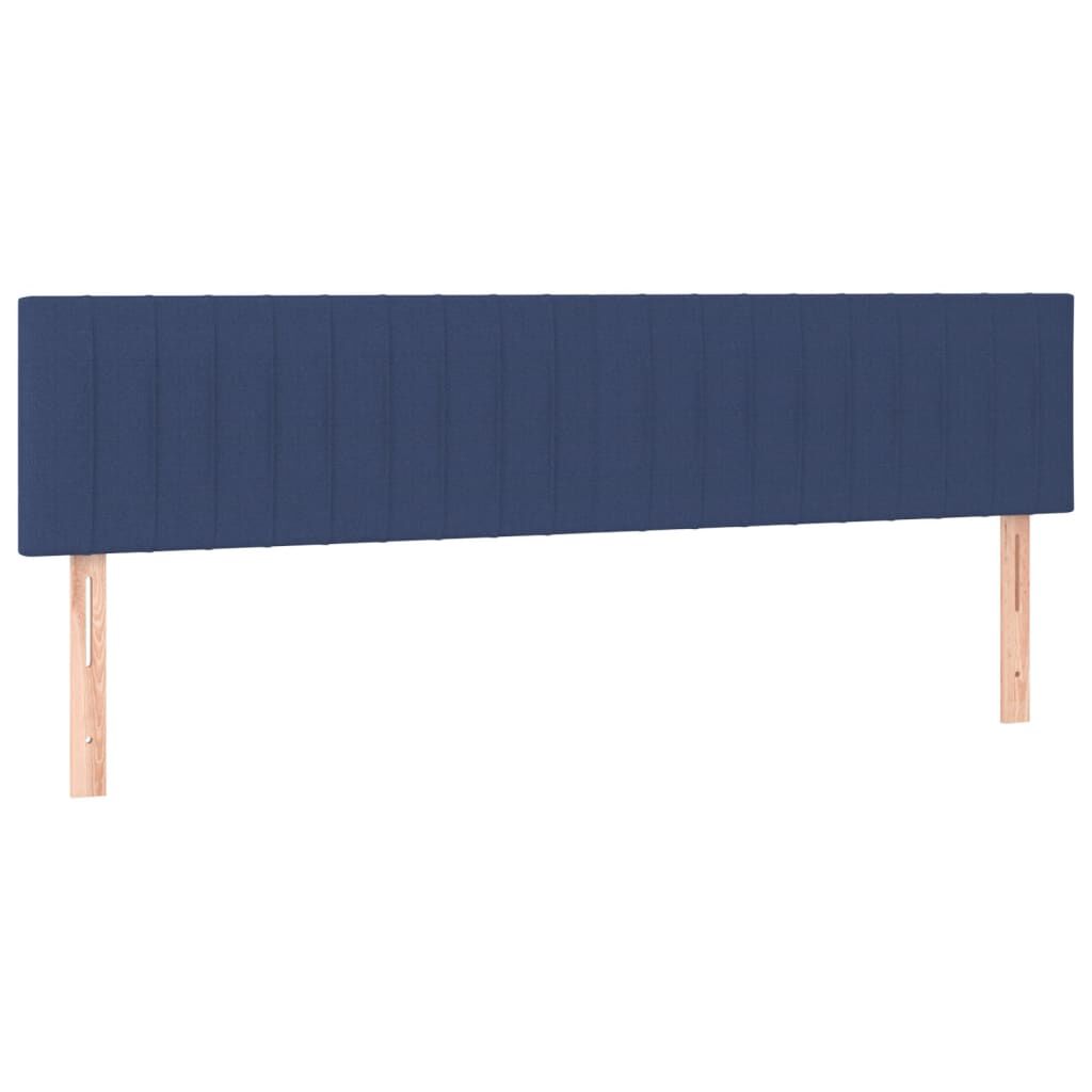 vidaXL Κρεβάτι Boxspring με Στρώμα & LED Μπλε 120x190εκ. Υφασμάτινο