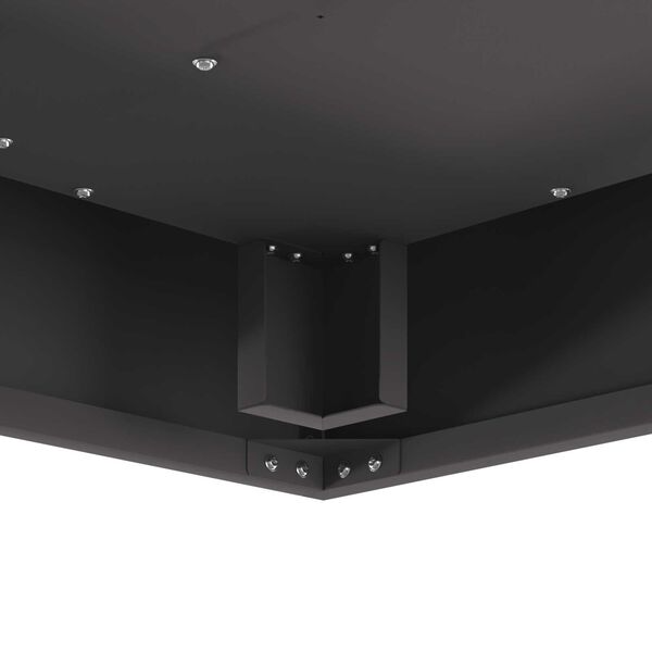 vidaXL Τζάκι Γωνιακό Μαύρο 60x60x30 εκ. Ατσάλι