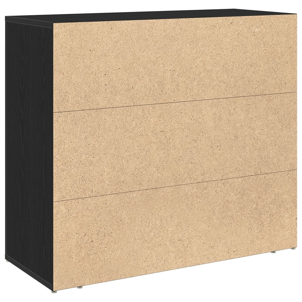 vidaXL Μπουφές Μαύρο Δρυς 33x80x70 εκ. Κατασκευασμένο ξύλο