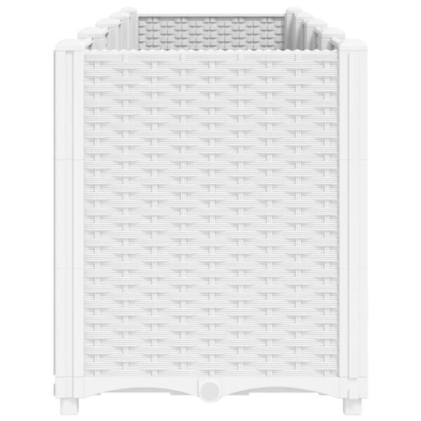 vidaXL Ζαρντινιέρα Κήπου Λευκή 160x40x53 εκ. Πολυπροπυλένιο