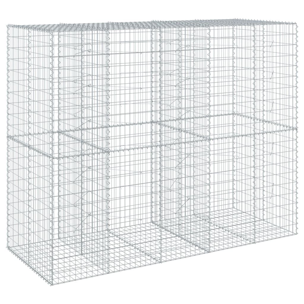 vidaXL Συρματοκιβώτιο με Κάλυμμα 250x100x200εκ από Γαλβανισμένο Χάλυβα