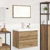 vidaXL Σετ Επίπλων Μπάνιου 3 pcs Μαύρη δρυς 60 x 38.5 x 45 cm