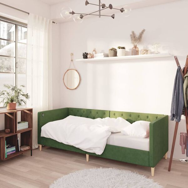 vidaXL &Kappa;&alpha;&nu;&alpha;&pi;έ&sigmaf; &Kappa;&rho;&epsilon;&beta;ά&tau;&iota; &mu;&epsilon; Έ&xi;&omicron;&delta;&omicron; USB &Sigma;&kappa;&omicron;ύ&rho;&omicron; &Pi;&rho;ά&sigma;&iota;&nu;&omicron; 90x200&epsilon;&kappa; &Upsilon;&phi;&alpha;&sigma;&mu;ά&tau;&iota;&nu;&omicron;