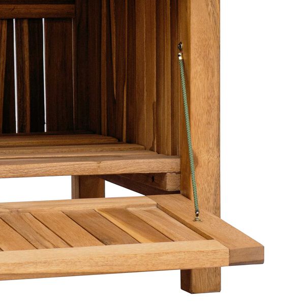 vidaXL Πάγκος Αποθήκευσης Κήπου Καφέ 228 x 60 x 90 εκ Μασίφ ξύλο teak