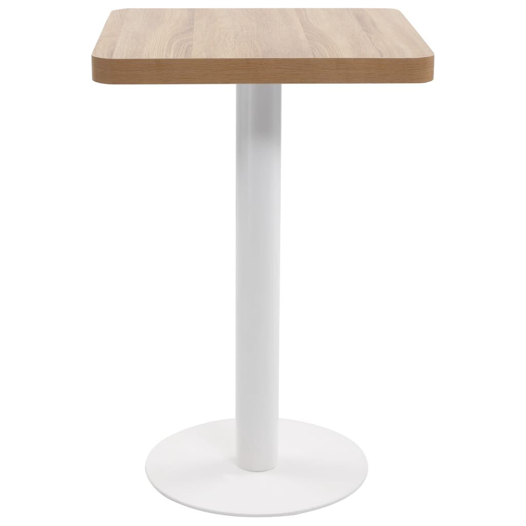 vidaXL Τραπέζι Bistro Ανοιχτό Καφέ 50 x 50 εκ. από MDF