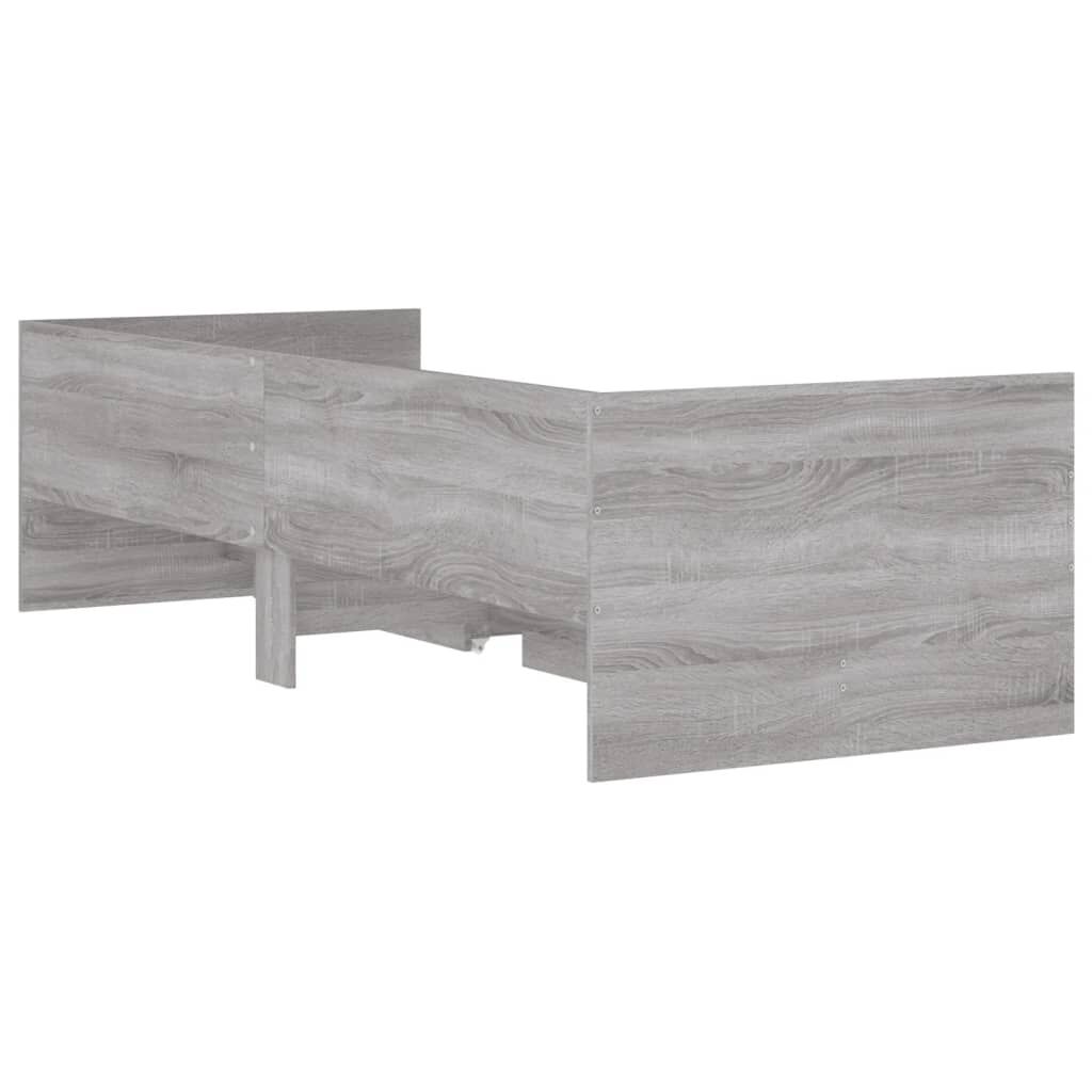 vidaXL Πλαίσιο Κρεβατιού Με Συρτάρια Γκρι Sonoma 75x190εκ Small Single