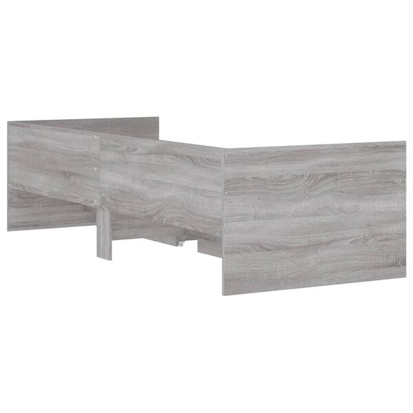 vidaXL Πλαίσιο Κρεβατιού Με Συρτάρια Γκρι Sonoma 75x190εκ Small Single